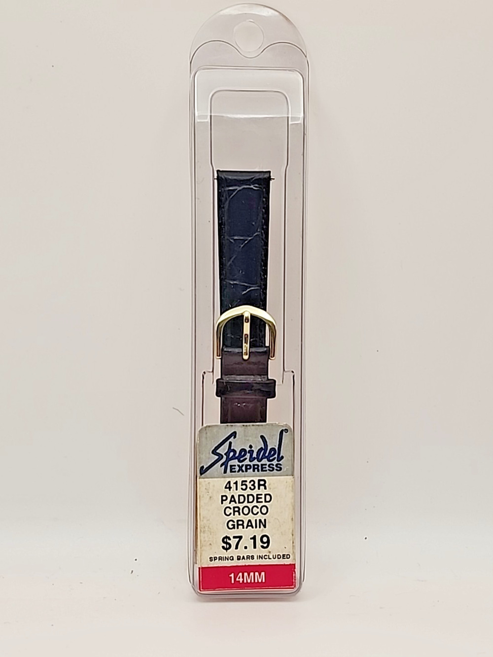 Speidel Express Padded Croco Grain Black Watch Band 14MM Women 4153R